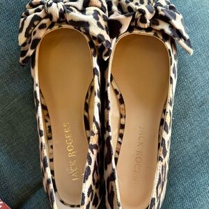 Jack Rogers Debra - Leopard Print Flats with Bow
